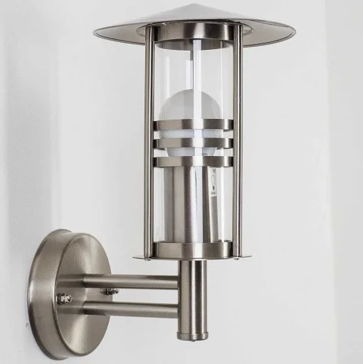 Applique Exterieure Forli Acier Inoxydable, Transparent, 1 Lumiere