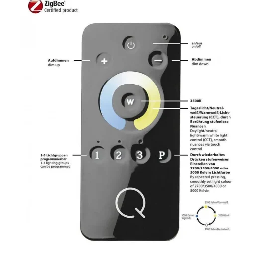 Applique Murale / Plafonnier Paul Neuhaus Q-Matteo Led Aluminium, 2 Lumieres, Telecommandes