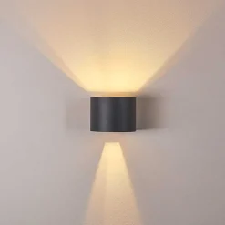 Applique Murale Badajoz Led Anthracite, 1 Lumiere