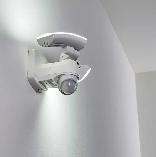 Applique Murale D'Exterieur Foroyar Led Blanc, 2 Lumieres, Detecteur De Mouvement