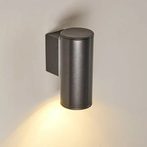 Applique Murale D'Exterieur Brachy Led Noir, 2 Lumieres