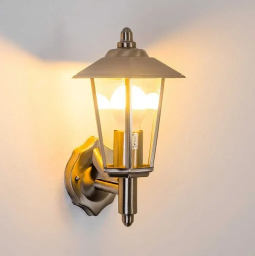 Applique Murale D'Exterieur Moskau Acier Inoxydable, 1 Lumiere