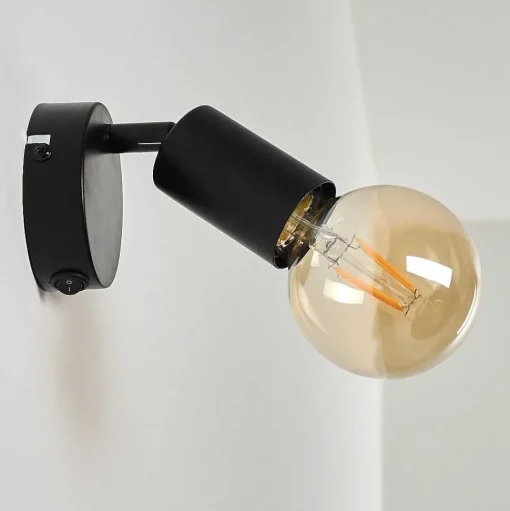 Applique Murale Maidford Noir, 1 Lumiere