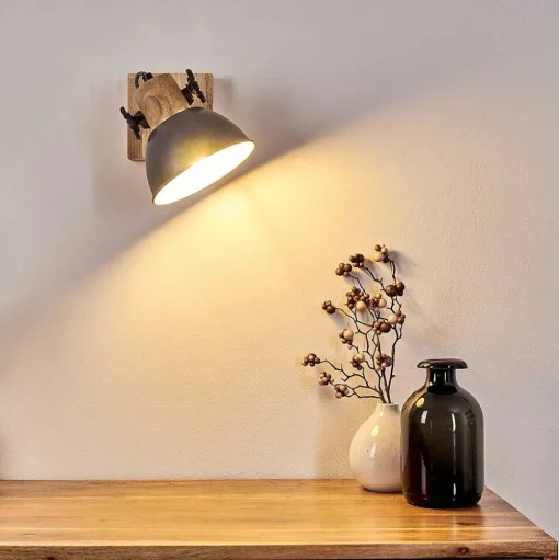 Applique Murale Orny Bois Clair, 1 Lumiere