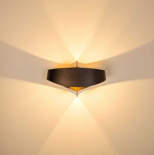 Applique Murale Padua Led Brun, 2 Lumieres