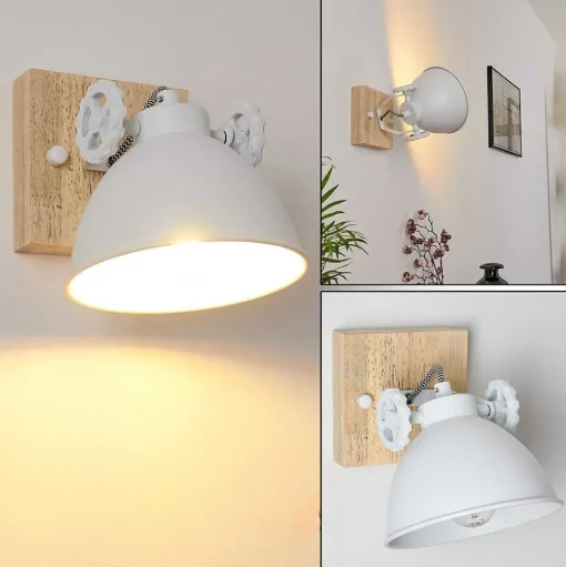 Applique Murale Svanfolk Brun, Blanc, 1 Lumiere