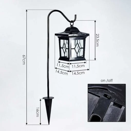 Borne Lumineuse Alavas Led Noir, 1 Lumiere