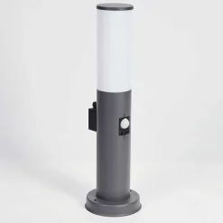 Borne Lumineuse Caserta Anthracite, 1 Lumiere, Detecteur De Mouvement