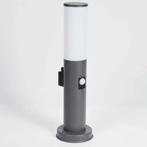 Borne Lumineuse Caserta Anthracite, 1 Lumiere, Detecteur De Mouvement