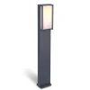 Borne Lumineuse Lutec Qubo Led Anthracite, 1 Lumiere, Changeur De Couleurs