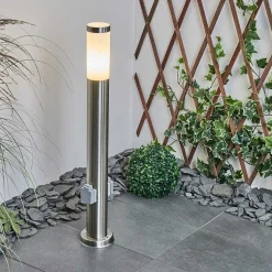 Borne Lumineuse Sessa Nickel Mat, 1 Lumiere