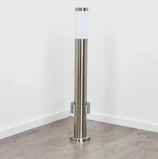 Borne Lumineuse Sessa Nickel Mat, 1 Lumiere
