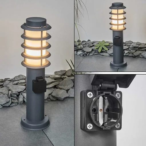 Borne Lumineuse Tunes Anthracite, 1 Lumiere