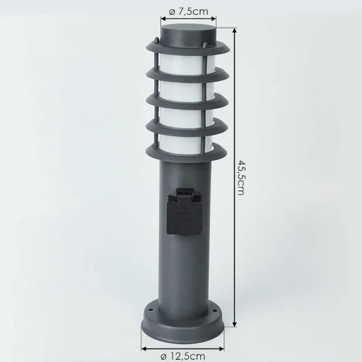 Borne Lumineuse Tunes Anthracite, 1 Lumiere