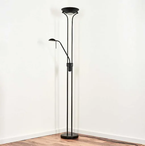 Lampadaire Biot Led Noir, 2 Lumieres