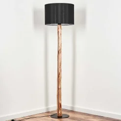 Lampadaire Saladillo Ecru, Noir, 1 Lumiere