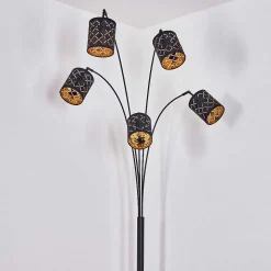 Lampadaire Tallaboa Noir, 5 Lumieres