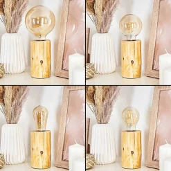 Lampe De Table Canedo Brun, 1 Lumiere