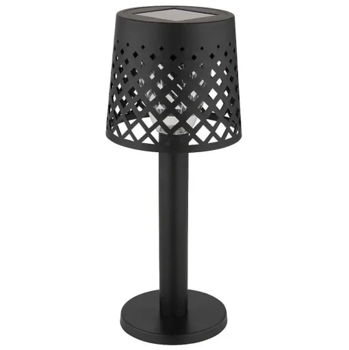 Lampe De Table Globo Solar Led Noir, Transparent, 1 Lumiere