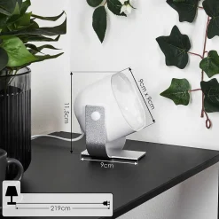 Lampe De Table Ledo Argente, 1 Lumiere, Changeur De Couleurs