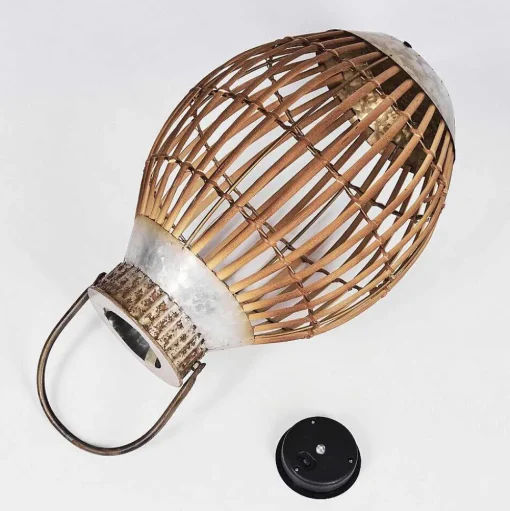 Lampe Solaire Mazomanie Led Bois Clair, Rouille, 1 Lumiere
