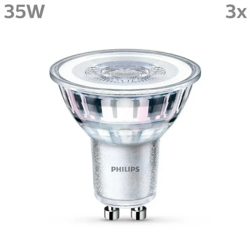 Philips Classic Lot De 3 Led Gu10 3,5 Watt 2700 Kelvin 255 Lumen