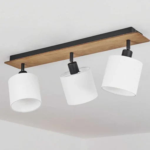 Plafonnier Alsen Bois Fonce, 3 Lumieres