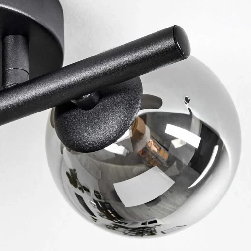Plafonnier Chehalis Led Noir, 2 Lumieres