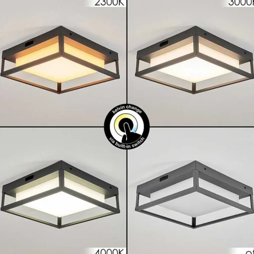 Plafonnier Exterieur Nonza Led Anthracite, 1 Lumiere