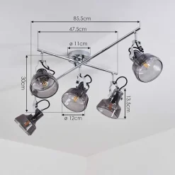 Plafonnier Lulea Chrome, 5 Lumieres