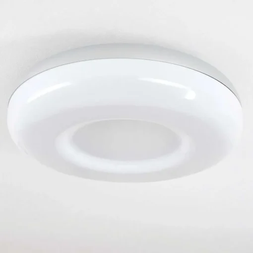 Plafonnier Monfebres Led Argente, Blanc, 1 Lumiere, Telecommandes, Changeur De Couleurs
