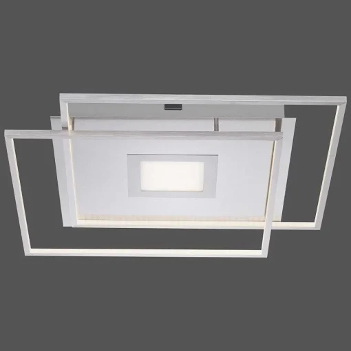 Plafonnier Paul Neuhaus Q-Amira Led Nickel Mat, 1 Lumiere, Telecommandes