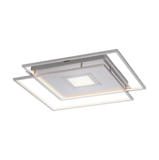 Plafonnier Paul Neuhaus Q-Amira Led Nickel Mat, 1 Lumiere, Telecommandes