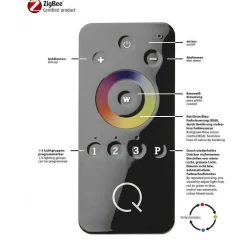 Plafonnier Paul Neuhaus Q-Riller Led Chrome, 2 Lumieres, Telecommandes, Changeur De Couleurs