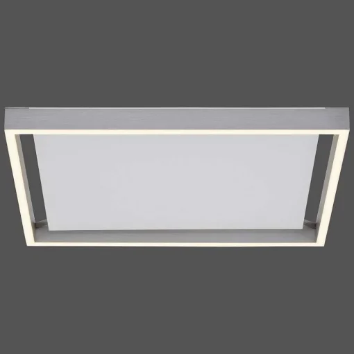 Plafonnier Paul-Neuhaus Q-Kaan Led Acier Brosse, 2 Lumieres, Telecommandes