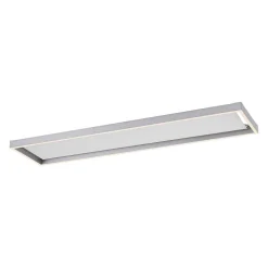 Plafonnier Paul-Neuhaus Q-Kaan Led Acier Brosse, 2 Lumieres, Telecommandes