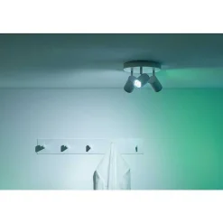 Plafonnier Philips Wiz Imageo Led Blanc, 3 Lumieres, Changeur De Couleurs