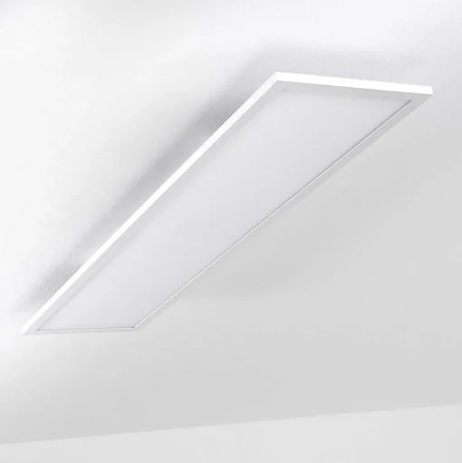 Plafonnier Salmi Led Blanc, 1 Lumiere, Telecommandes, Changeur De Couleurs