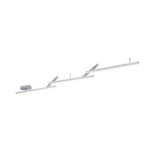 Plafonnier Trio Leuchten Wiz Melby Led Nickel Mat, 1 Lumiere, Telecommandes, Changeur De Couleurs