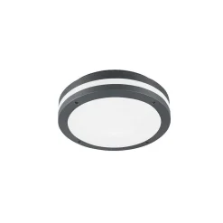 Plafonnier Trio Piave Led Anthracite, 1 Lumiere, Detecteur De Mouvement
