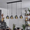 Plafonnier Verre 20 Cm Koyoto Clair, Fume, 4 Lumieres