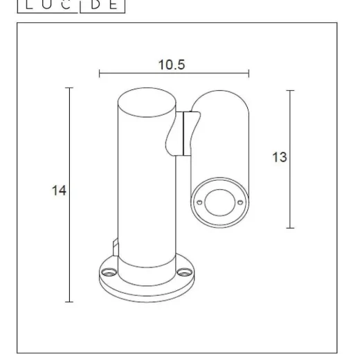 Spot De Jardin Lucide Tatum Led Anthracite, 1 Lumiere