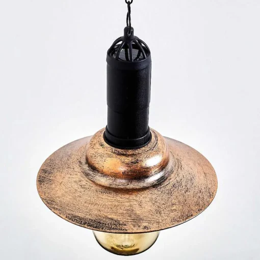 Suspension Anaheim Led Cuivre, Noir, 1 Lumiere