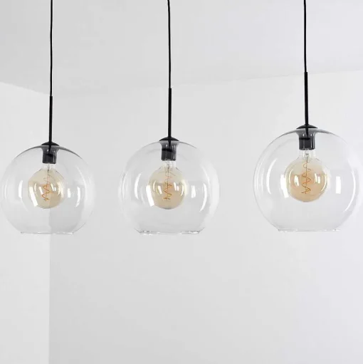 Suspension Boules 30 Cm Koyoto Clair, 3 Lumieres