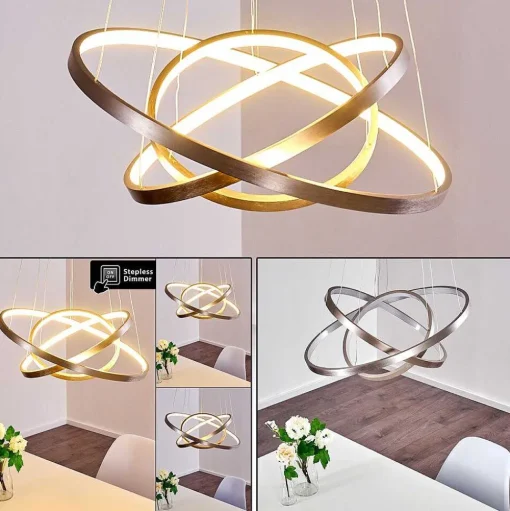 Suspension Canisteo Led Nickel Mat, 3 Lumieres