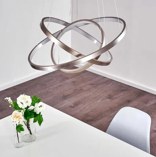 Suspension Canisteo Led Nickel Mat, 3 Lumieres