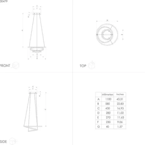 Suspension Eglo Lobinero-Z Led Noir, 1 Lumiere