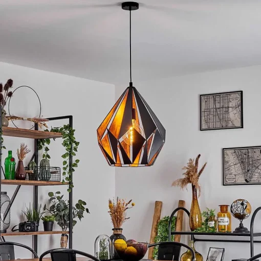 Suspension Marang Noir, 1 Lumiere