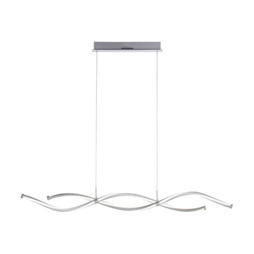Suspension Paul Neuhaus Q-Malina Led Nickel Mat, 2 Lumieres, Telecommandes