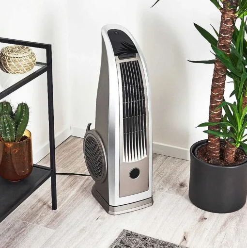 Ventilateur Benidorm Noir, Argente, Telecommandes